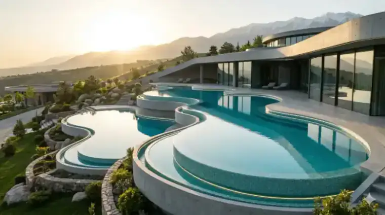 Бассейны сложных конструкций и форм премиального уровня