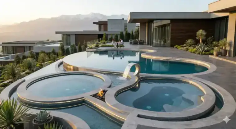 Авторский бассейн сложной конструкции