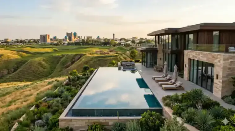 Инфинити бассейн как часть архитектурной среды