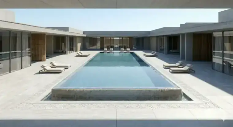 Переливной бассейн как часть архитектуры объекта