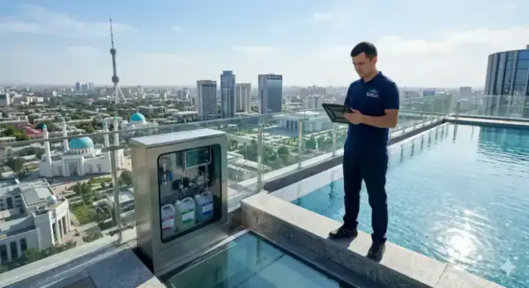 Сервисное обслуживание и очистка бассейна