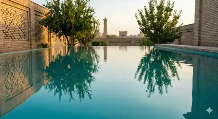 Отделка и световые решения для частного бассейна